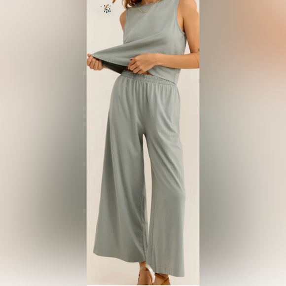 Z Supply Pants - Z Supply jersey muscle tank and flare pant set in size large